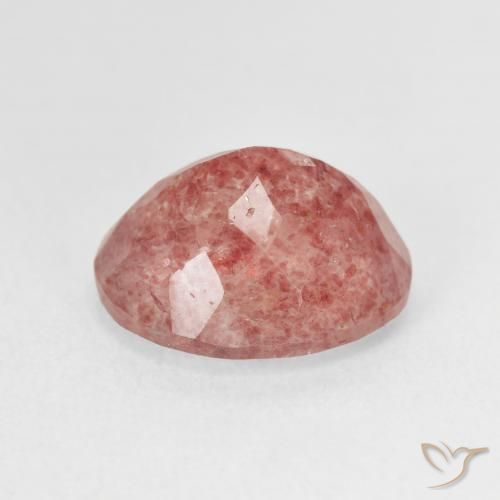 Quartzo Morango Rosa escuro Natural 5.20ct, oval, Translúcido