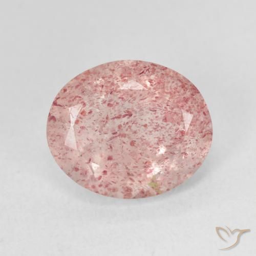 4.63ct Natural rosa médio Quartzo Morango, oval, Translúcido