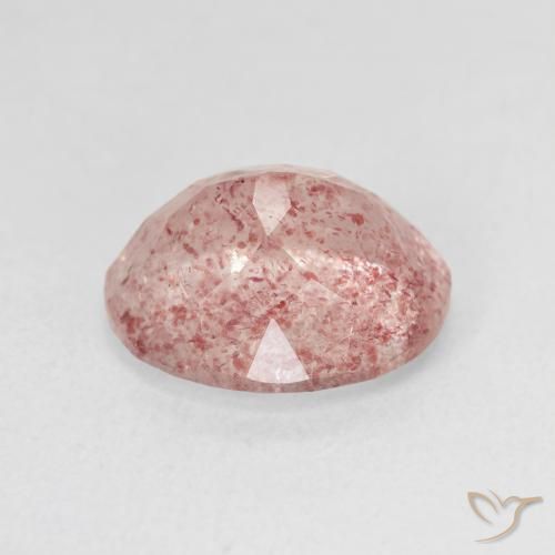 Quartzo Morango rosa médio Natural 4.63ct, oval, Translúcido