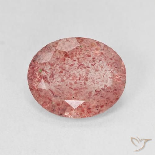 3.49ct Natural Rosa Claro Rosa Quartzo Morango, oval, Translúcido