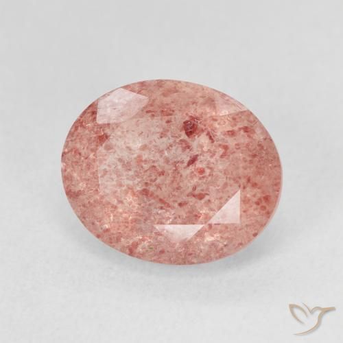 Quartzo Morango Rosa Claro Rosa Natural 4.80ct, oval, Translúcido