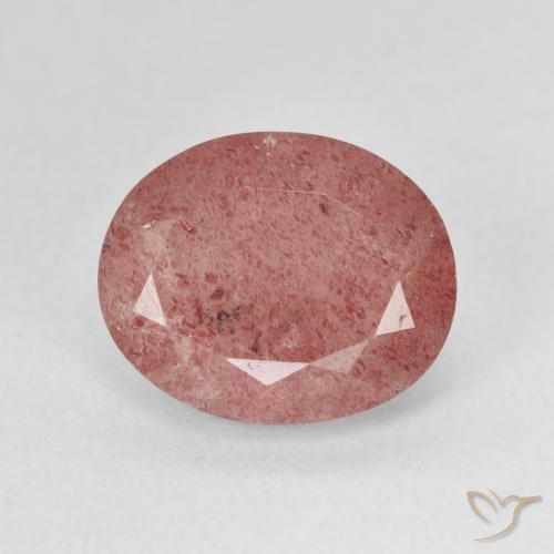 4.53ct Natural Framboesa Rosa Quartzo Morango, oval, Translúcido