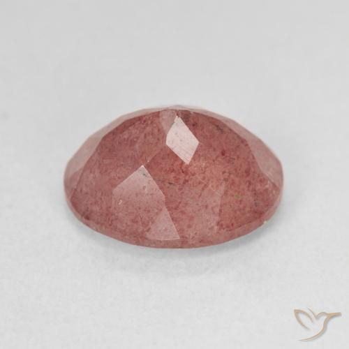 Quartzo Morango Framboesa Rosa Natural 4.53ct, oval, Translúcido