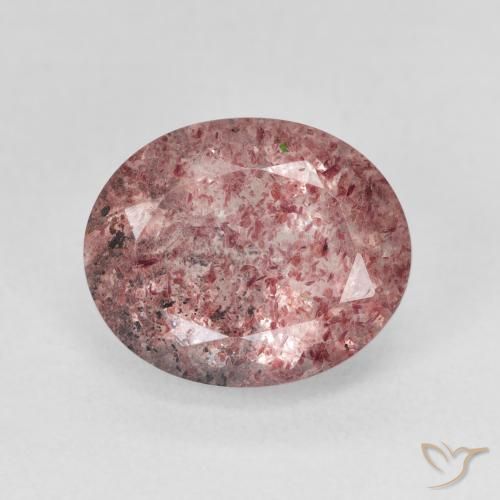 4.95ct Natural Rosa Intenso Quartzo Morango, oval, Translúcido