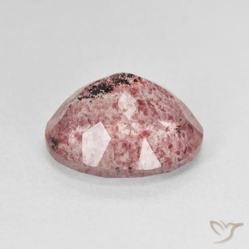 Quartzo Morango Rosa Intenso Natural 4.95ct, oval, Translúcido