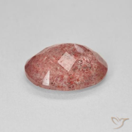 Quartzo Morango Rosa Alaranjado Natural 3.61ct, oval, Translúcido