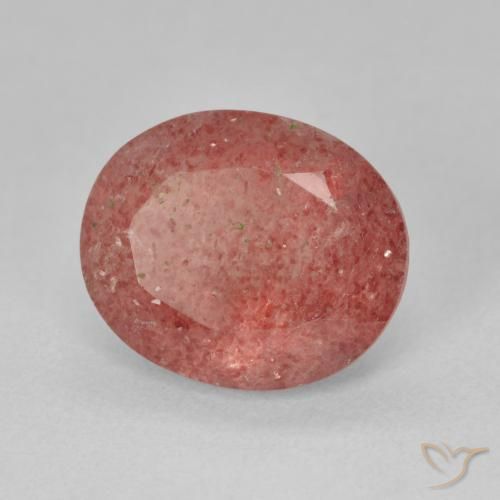 Quartzo Morango Toranja Rosa Natural 4.44ct, oval, Translúcido