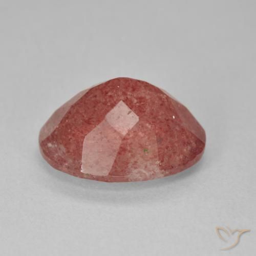 Quartzo Morango Toranja Rosa Natural 4.44ct, oval, Translúcido