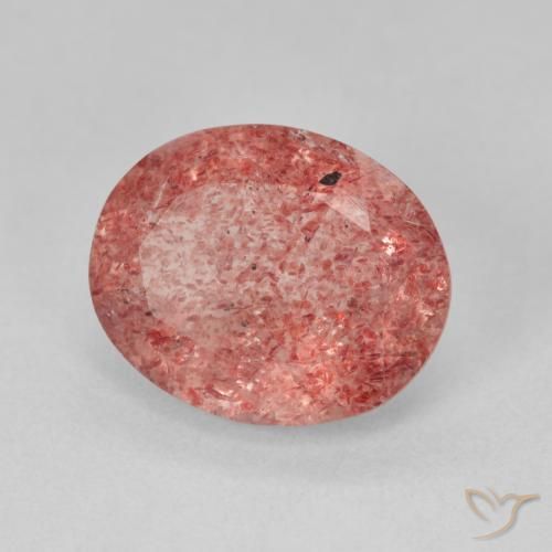 4.09ct Natural rosa médio Quartzo Morango, oval, Translúcido