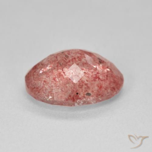 Quartzo Morango rosa médio Natural 4.09ct, oval, Translúcido