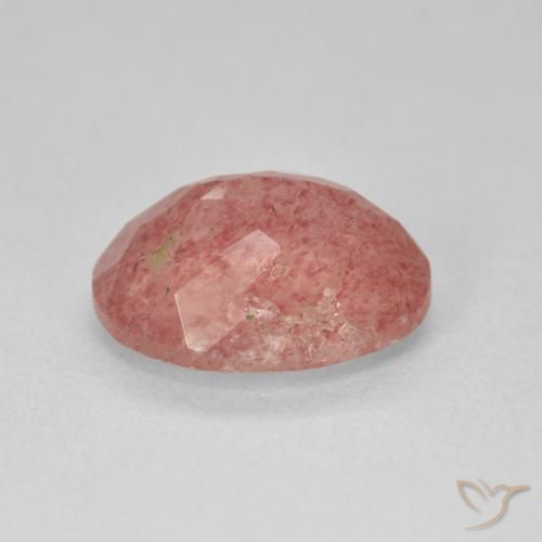 Quartzo Morango rosa médio Natural 3.94ct, oval, Translúcido