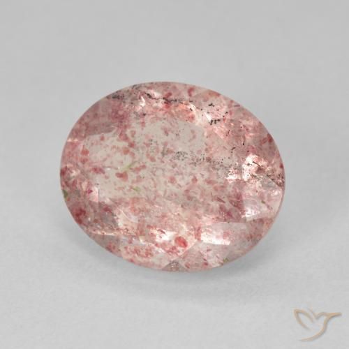 Quartzo Morango Medium Light-Pink Natural 3.95ct, oval, Translúcido