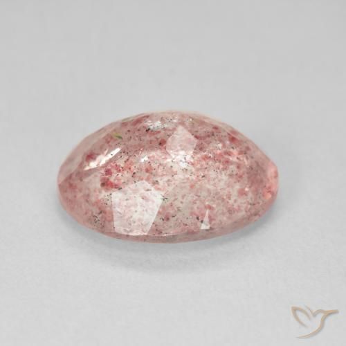 Quartzo Morango Medium Light-Pink Natural 3.95ct, oval, Translúcido