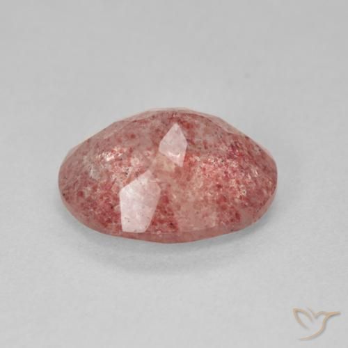 Quartzo Morango Medium Light-Pink Natural 3.92ct, oval, Translúcido
