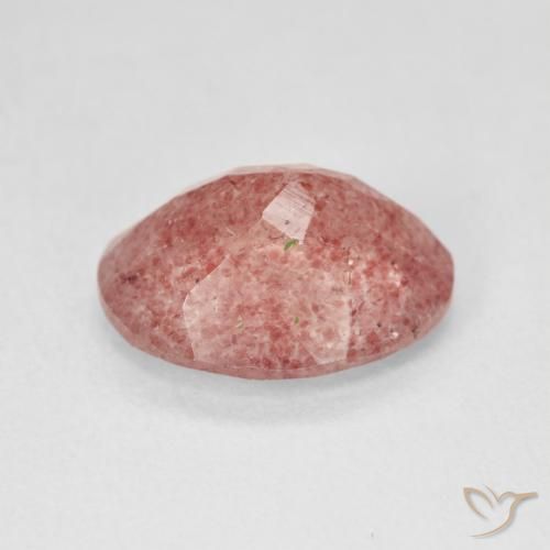 Quartzo Morango rosa médio Natural 3.88ct, oval, Translúcido