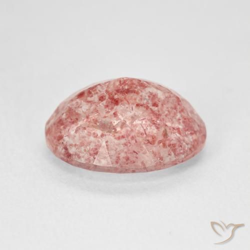 Quartzo Morango limonada rosa Natural 4.42ct, oval, Translúcido