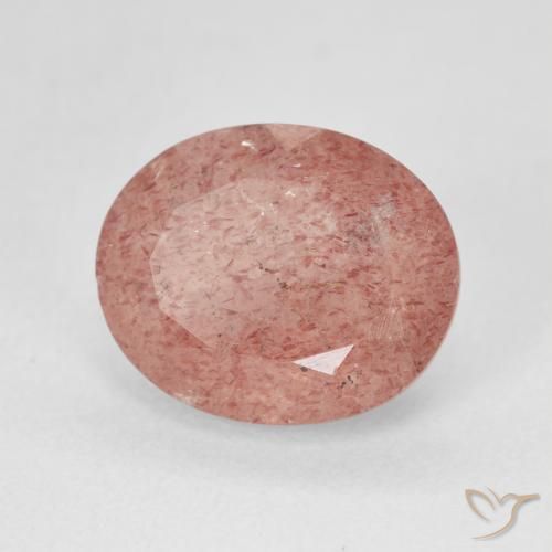 Quartzo Morango Pêssego Rosa Rosa Natural 4.86ct, oval, Translúcido