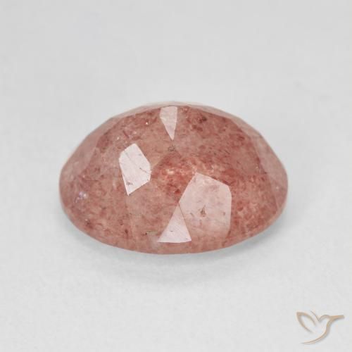 Quartzo Morango Pêssego Rosa Rosa Natural 4.86ct, oval, Translúcido