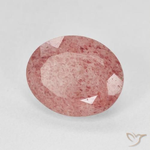 Quartzo Morango Pêssego Rosa Rosa Natural 4.32ct, oval, Translúcido