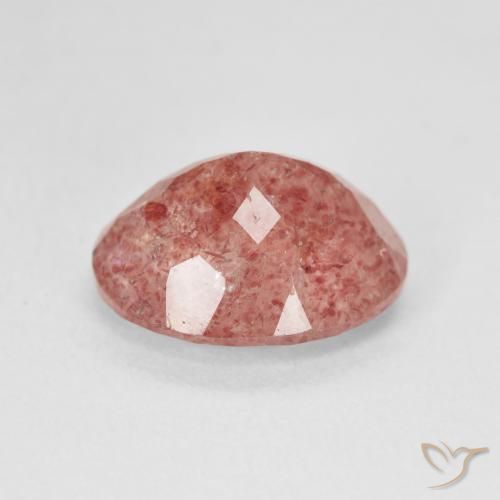 Quartzo Morango rosa médio Natural 4.55ct, oval, Translúcido