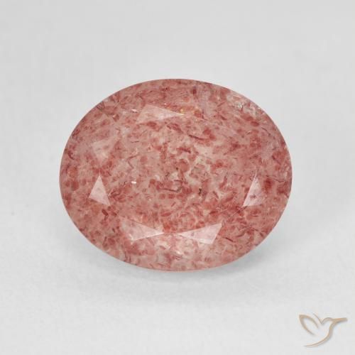 4.52ct Natural Pêssego Rosa Rosa Quartzo Morango, oval, Translúcido