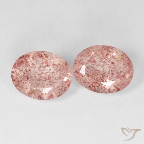 Pedras preciosas de Quartzo Morango Luz rosa natural de 4.56 ct, oval, Transparente