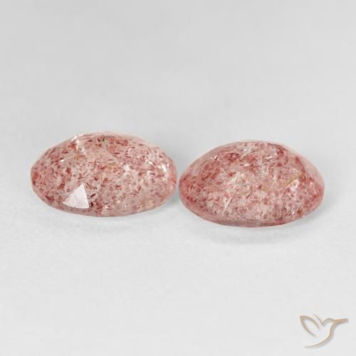 Pedras preciosas de Quartzo Morango Luz rosa natural de 4.56 ct, oval, Transparente
