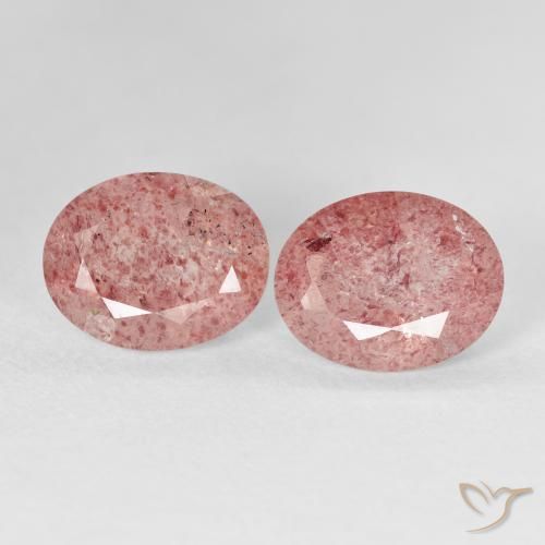 5.15ctw Natural Medium Light-Pink Quartzo Morango, oval, Transparente