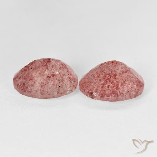 Pedras preciosas de Quartzo Morango Medium Light-Pink natural de 5.15 ct, oval, Transparente