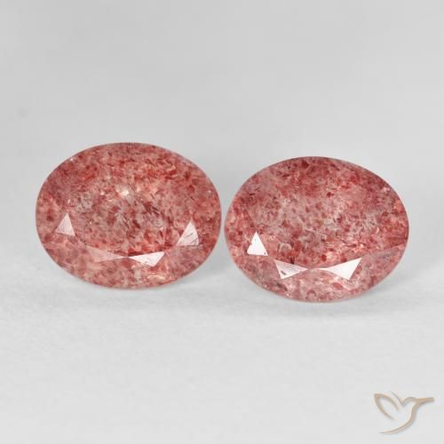 5.10ctw Natural Framboesa Rosa Quartzo Morango, oval, Transparente