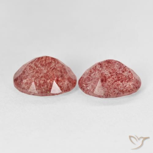 Pedras preciosas de Quartzo Morango Framboesa Rosa natural de 5.10 ct, oval, Transparente