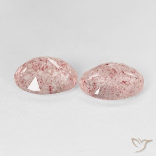 Pedras preciosas de Quartzo Morango Luz rosa natural de 4.37 ct, oval, Transparente