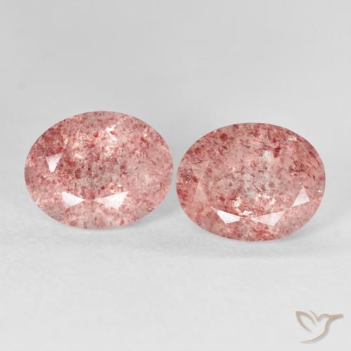 5.71ctw Natural Rosa Claro Rosa Quartzo Morango, oval, Transparente