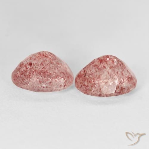 Pedras preciosas de Quartzo Morango Rosa Claro Rosa natural de 5.71 ct, oval, Transparente