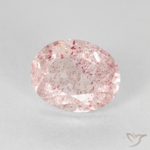 Quartzo Morango Luz rosa Natural 2.58ct, oval, Transparente