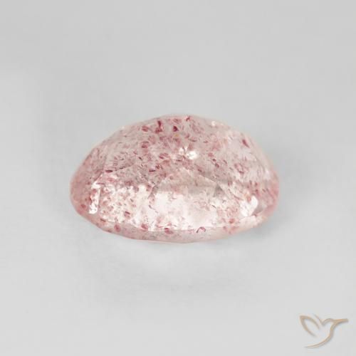 Quartzo Morango Luz rosa Natural 2.58ct, oval, Transparente