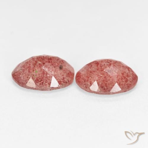 Pedras preciosas de Quartzo Morango Framboesa Rosa natural de 4.29 ct, oval, Transparente