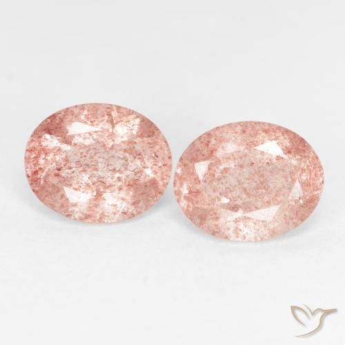 4.67ctw Natural Rosa Terroso Quartzo Morango, oval, Transparente