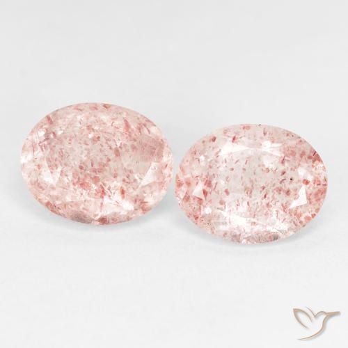 4.94ctw Natural Luz rosa Quartzo Morango, oval, Transparente