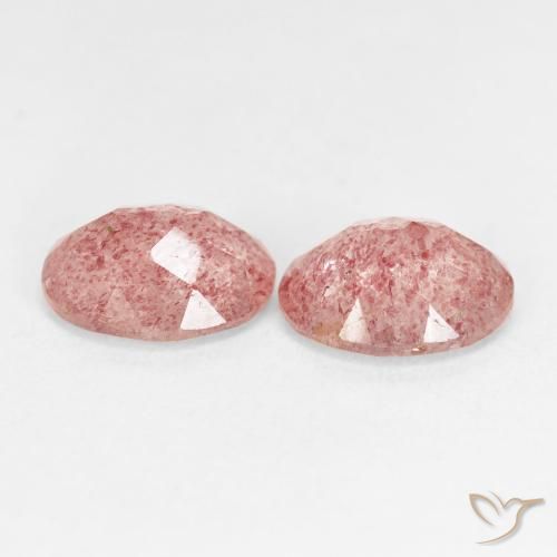 Pedras preciosas de Quartzo Morango Luz rosa natural de 4.21 ct, oval, Transparente