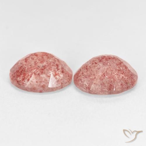 Pedras preciosas de Quartzo Morango Laranja Rosa natural de 5.23 ct, oval, Transparente