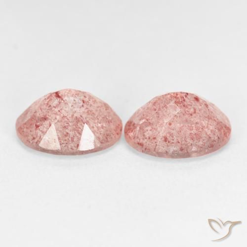 Pedras preciosas de Quartzo Morango Luz rosa natural de 4.88 ct, oval, Transparente