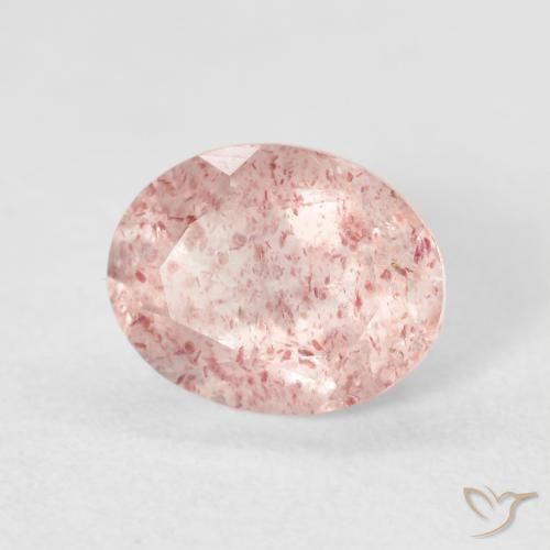 Quartzo Morango Luz rosa Natural 2.74ct, oval, Transparente