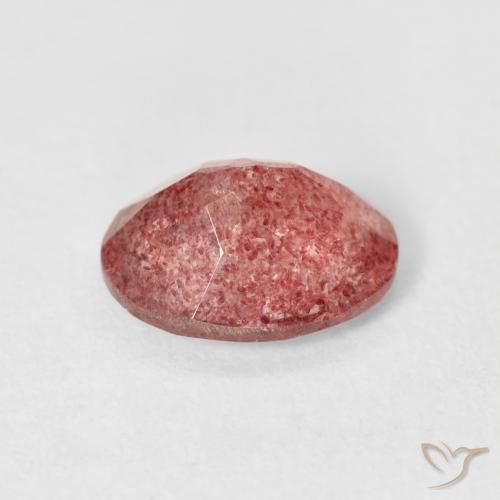 Quartzo Morango rosa avermelhado Natural 2.20ct, oval, Transparente