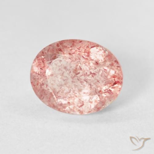 Quartzo Morango Rosa Claro Rosa Natural 2.71ct, oval, Transparente