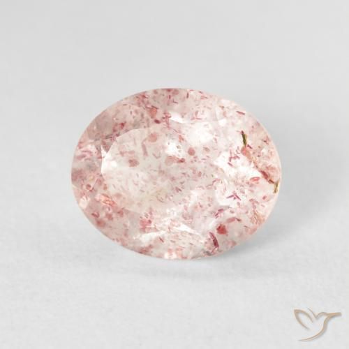 Quartzo Morango Luz rosa Natural 2.65ct, oval, Transparente