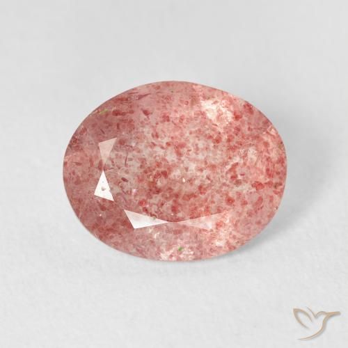 2.88ct Natural Rosa Claro Rosa Quartzo Morango, oval, Transparente