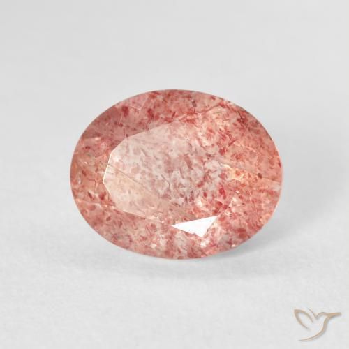 Quartzo Morango rosa médio Natural 2.44ct, oval, Transparente