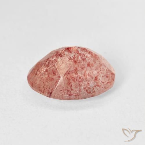 Quartzo Morango rosa médio Natural 2.44ct, oval, Transparente