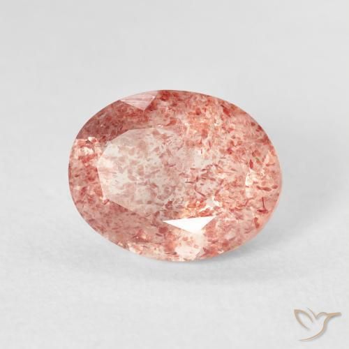 Quartzo Morango Medium Light-Pink Natural 2.30ct, oval, Transparente